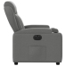 Sillón reclinable eléctrico de tela gris oscuro