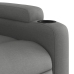 Sillón reclinable eléctrico de tela gris oscuro