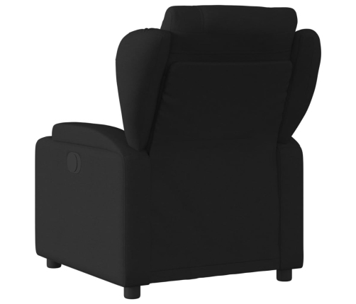 Sillón reclinable eléctrico de tela negro