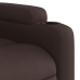 Sillón reclinable eléctrico tela marrón oscuro