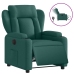 Sillón reclinable eléctrico tela verde oscuro