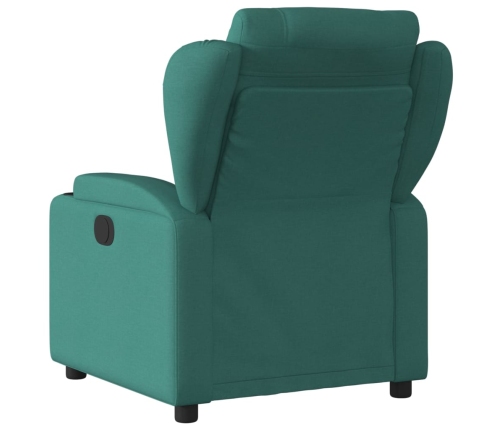 Sillón reclinable eléctrico tela verde oscuro