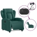 Sillón reclinable eléctrico tela verde oscuro