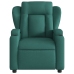 Sillón reclinable eléctrico tela verde oscuro