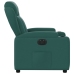 Sillón reclinable eléctrico tela verde oscuro