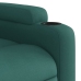 Sillón reclinable eléctrico tela verde oscuro