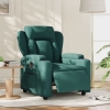 Sillón reclinable eléctrico tela verde oscuro