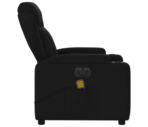 Sillón reclinable de masaje eléctrico tela negro