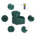 Sillón reclinable de masaje eléctrico tela verde oscuro