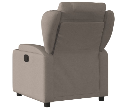 Sillón reclinable de masaje eléctrico tela gris taupe