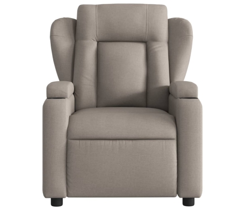 Sillón reclinable de masaje eléctrico tela gris taupe