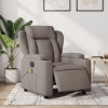 Sillón reclinable de masaje eléctrico tela gris taupe