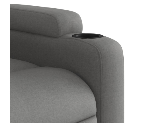 Sillón reclinable elevable de tela gris oscuro