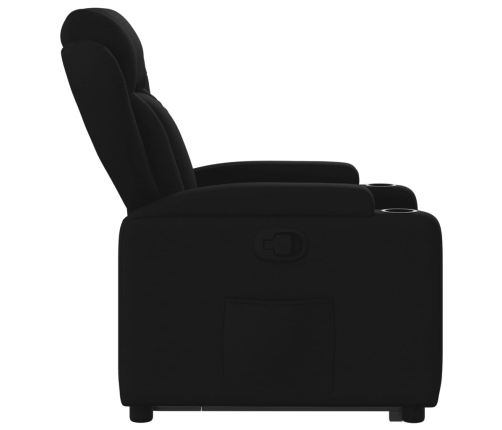 Sillón reclinable elevable tela negro