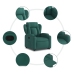 Sillón reclinable elevable tela verde oscuro