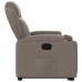 Sillón reclinable elevable tela gris taupe