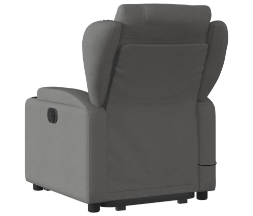 Silla de masaje reclinable de pie de tela gris oscuro