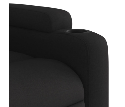 Sillón reclinable de masaje elevable tela negro