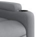 Sillón eléctrico reclinable elevable de tela gris claro