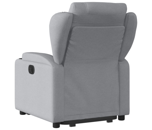 Sillón eléctrico reclinable elevable de tela gris claro