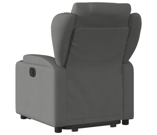 Sillón eléctrico reclinable elevable de tela gris oscuro