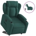 Sillón eléctrico reclinable elevable de tela verde oscuro