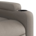 Sillón eléctrico reclinable elevable de tela gris taupe