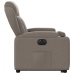 Sillón eléctrico reclinable elevable de tela gris taupe