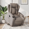 Sillón eléctrico reclinable elevable de tela gris taupe