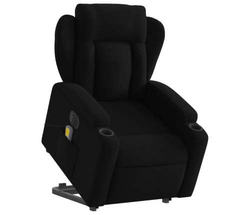 Sillón de masaje eléctrico reclinable elevable tela negro