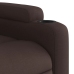 Sillón masaje eléctrico reclinable elevable tela marrón oscuro