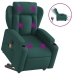 Sillón masaje eléctrico reclinable elevable tela verde oscuro