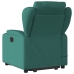 Sillón masaje eléctrico reclinable elevable tela verde oscuro