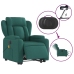 Sillón masaje eléctrico reclinable elevable tela verde oscuro