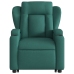 Sillón masaje eléctrico reclinable elevable tela verde oscuro