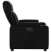 Sillón reclinable eléctrico de cuero sintético negro