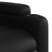 Sillón reclinable eléctrico de cuero sintético negro