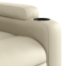 Sillón reclinable eléctrico de cuero sintético crema