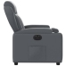 Sillón reclinable eléctrico de cuero sintético gris