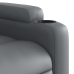 Sillón reclinable eléctrico de cuero sintético gris