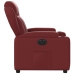 Sillón reclinable eléctrico de cuero sintético rojo tinto