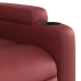 Sillón reclinable eléctrico de cuero sintético rojo tinto