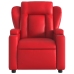 Sillón reclinable eléctrico de cuero sintético rojo