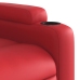 Sillón reclinable eléctrico de cuero sintético rojo