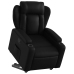 Sillón reclinable elevable cuero artificial negro