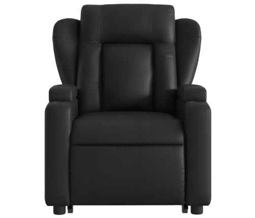 Sillón reclinable elevable cuero artificial negro