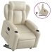 Sillón reclinable elevable cuero artificial color crema