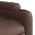 Sillón reclinable elevable cuero sintético marrón