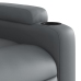 Sillón reclinable elevable cuero artificial gris