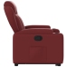 Sillón reclinable elevable cuero artificial rojo tinto